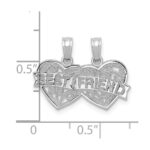 10K White Gold BEST FRIEND 2 Piece Break-A-Part Charm - Image 2