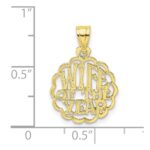 10K WIFE OF THE YEAR Pendant - Image 3