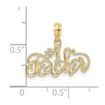 10K #1 TEACHER Charm - Image 3