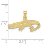 10K Textured Alligator Pendant - Image 3