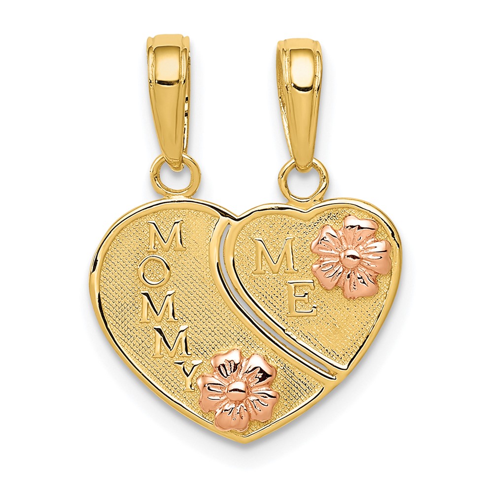 10K1713.jpg 10K Two-tone MOMMY and ME Break-A-Part Charm - Image 1
