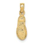 10k & Rhodium Single Flip-Flop Pendant - Image 4