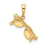 10k 3-D Black Enameled Moveable Sunglasses Pendant - Image 4