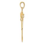 10k Two-tone Leaves w/Flower Charm Holder - Image 2