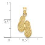 10k  3D Flip Flops Pendant - Image 3