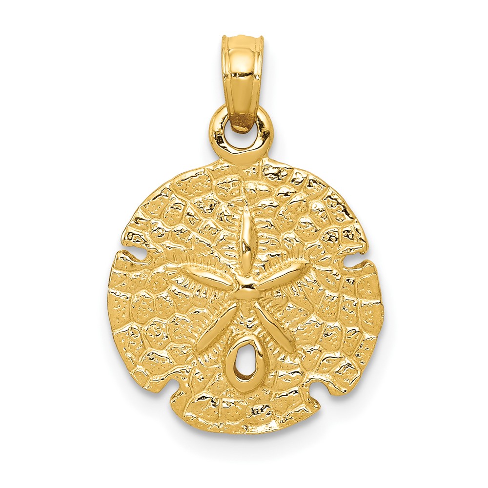 10K2937.jpg 10k Sand Dollar Pendant - Image 1