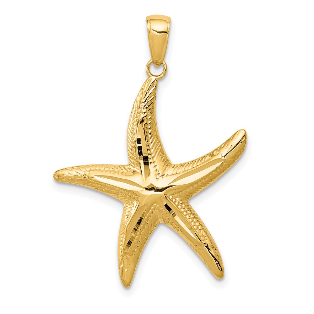 10K2944.jpg 10K Diamond-cut Starfish Pendant - Image 1