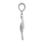 10k White Gold Pelican Pendant - Image 2