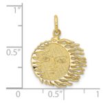 10k Flaming Sun Charm - Image 3