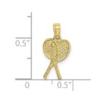 10K Tennis Racquets Pendant - Image 3