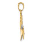 10K & Rhodium Sailfish Pendant - Image 2