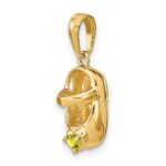 10k 3-D November/Synthetic Stone Engraveable Baby Shoe Charm - Image 5