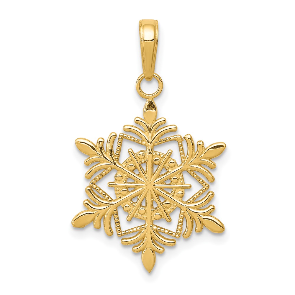 10K4744.jpg 10k Snowflake Pendant - Image 1