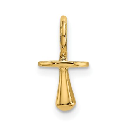 10K Gold Polished 3-D Pacifier Charm