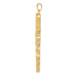 10k Large Textured Cross Pendant - Image 2