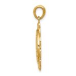 10K Polished Miraculous Medal With Scallop Frame Pendant - Image 2