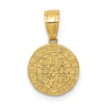 10k San Benito 2 Sided Round Small Pendant - Image 3