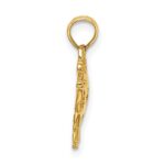 10K 2-D Polished Playful Cow Charm - Image 2