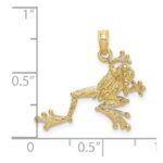 10K 2-D Textured Frog Charm - Image 3
