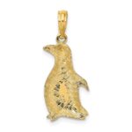 10K 2-D Polished and Engraved Penguin Charm - Image 4