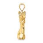 10K 3-D Polished Horse Head Charm - Image 2