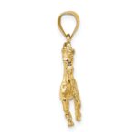 10K 3-D Horse Charm - Image 2