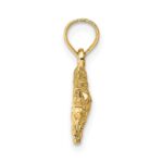 10K 2-D Textured Alligator Charm - Image 2