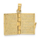 10K 3-D Moveable Enameled AN IRISH PRAYER Book w/Clover Charm - Image 5
