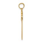 10K W/ Black Enamel 3-D Butcher Knife Charm - Image 2