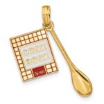 10K W/Enamel 3-D Cook Book and Spoon Charm - Image 4