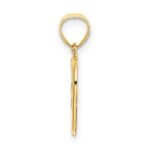 10K Cut-Out Textured Woven Heart Charm - Image 2