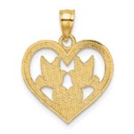 10K Doves In Heart Charm - Image 4