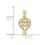 10K Cut-Out Flat Hot Air Balloon Charm - Image 3