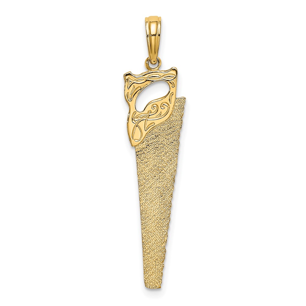 10K7169.jpg 10K 3-D Flat Hand Saw Charm - Image 1