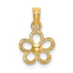 10k 2-D Mini Daisy Flower Charm