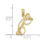 10K 3-D Moveable Sunglasses Charm - Image 3
