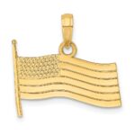 10K American Flag Charm