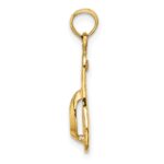 10K Single Polished Strap Flip-Flop Charm - Image 2