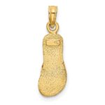 10K Single Polished Strap Flip-Flop Charm - Image 4