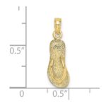 10K Single Polished Strap Flip-Flop Charm - Image 3