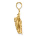 10K 2-D Conch Shell Charm - Image 2