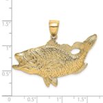 10K Open Mouth Bass Fish Charm - Image 3