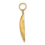 10K 2-D Polished Mussel Shell Charm - Image 2