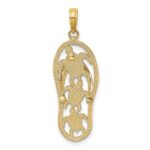10K Triple Turtle Flip-Flop Charm - Image 4
