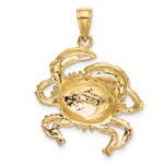 10K 2-D Crab Charm - Image 4