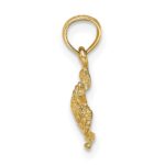 10K Textured Sea Turtle Charm - Image 2