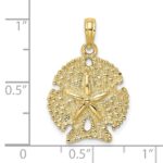 10K Textured Sand Dollar Charm - Image 3