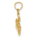 10K Textured Sea Turtle Charm - Image 2