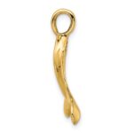 10K 3-D Polished Whale Tail Charm - Image 2