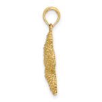 10K 2-D Puffed Starfish Charm - Image 2
